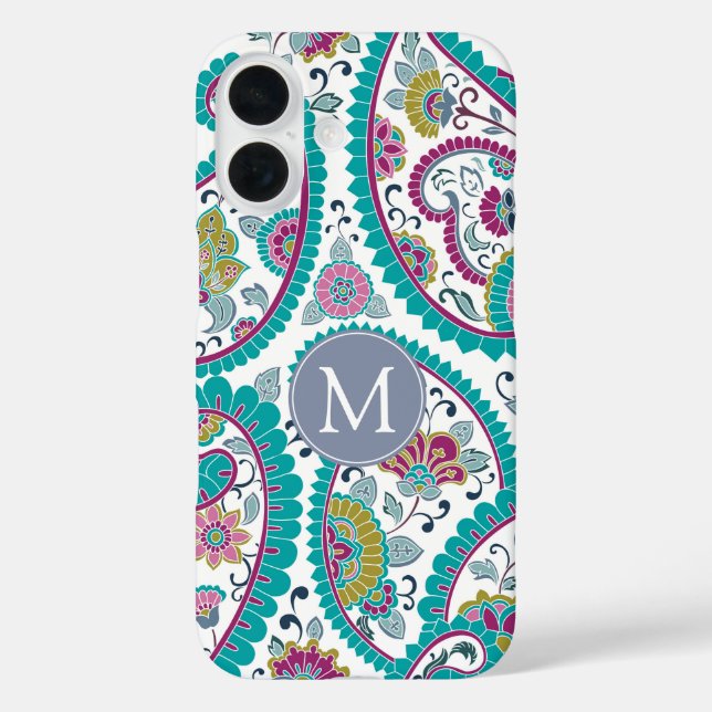 Persian Boteh Paisley Pattern Monogram Samssung C Case-Mate iPhone Case (Back)