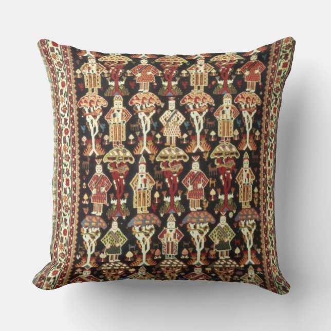 Persian carpet, 19th-20th century cushion (Front)