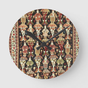 Persian carpet, 19th-20th century round clock