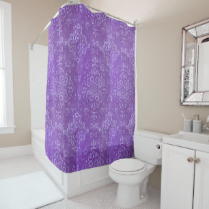 Persian carpet design in purple shower curtain