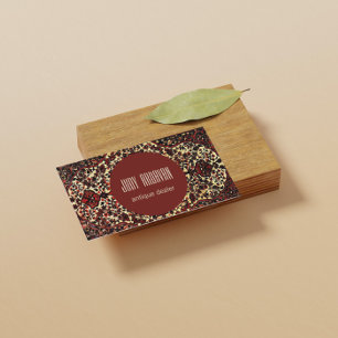Persian carpet look - antique dealer business card