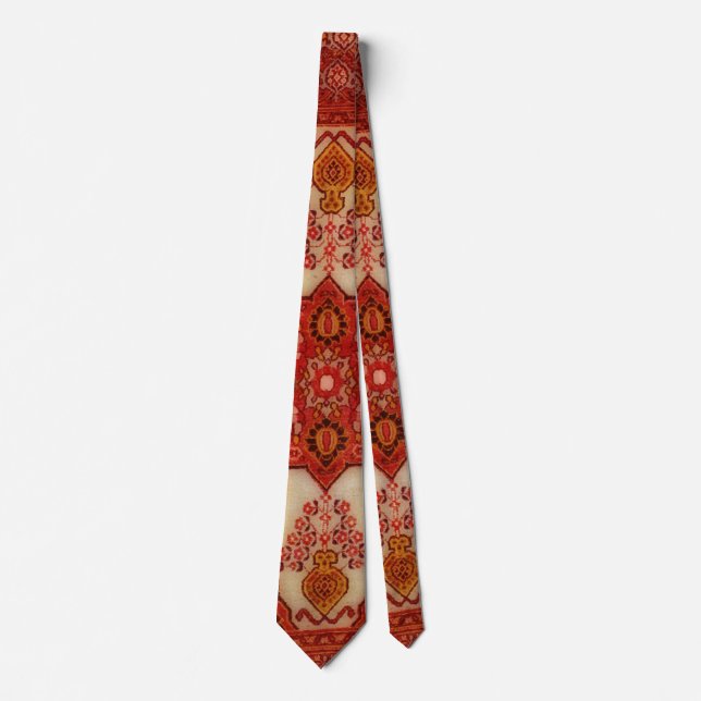 Persian carpet look in copper colour tie (Front)