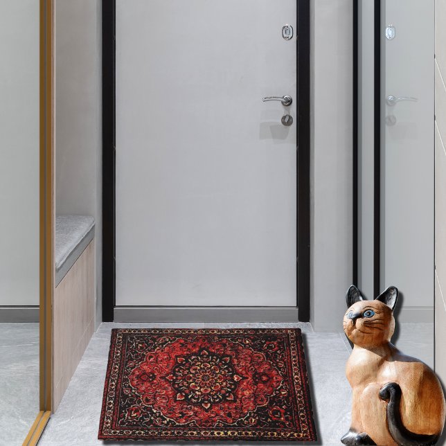 Persian carpet look in rose tinted field doormat (Creator Uploaded)