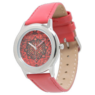 Persian carpet look in rose tinted field watch