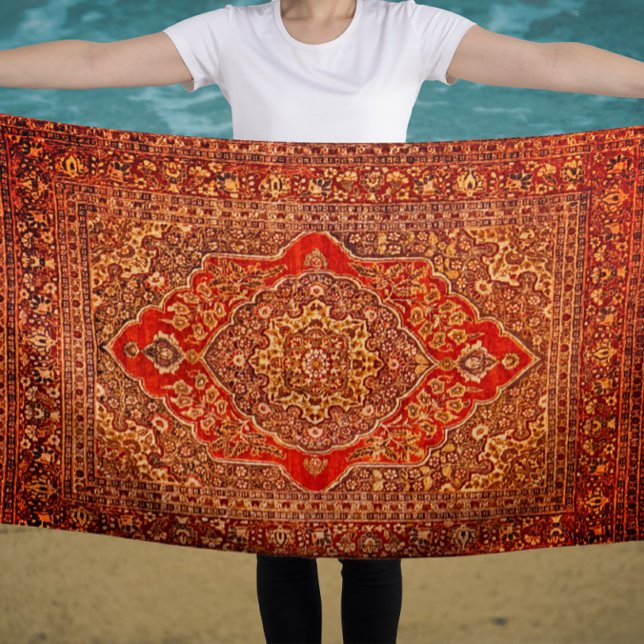 Persian carpet look  no2 -  Tabris   Beach Towel (Creator Uploaded)