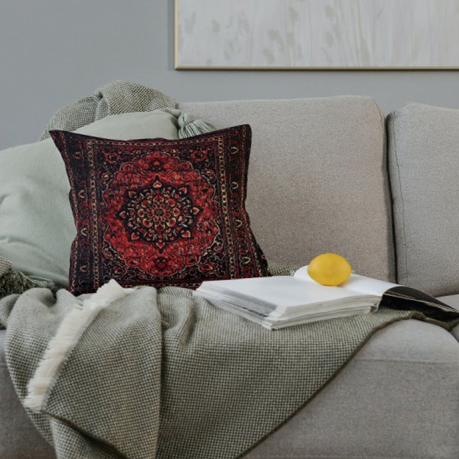 Persian carpet look  -  red cotton cushion (Creator Uploaded)
