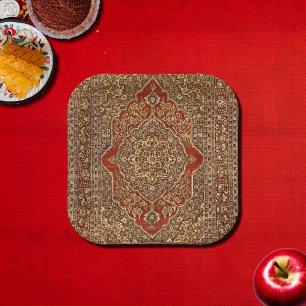 Persian carpet   look -  Tabris Paper Plate