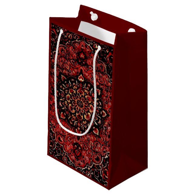 Persian carpet pattern small gift bag (Front Angled)