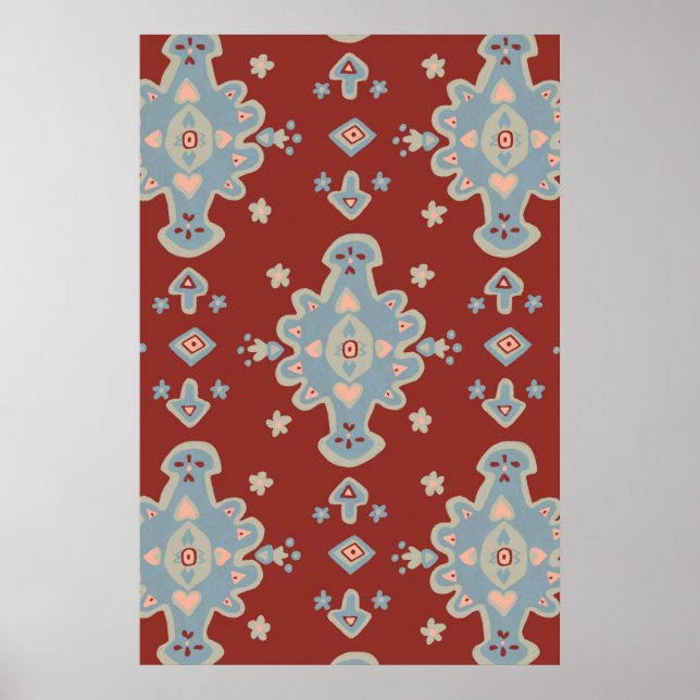 Persian Carpet Print Pattern Art (Front)