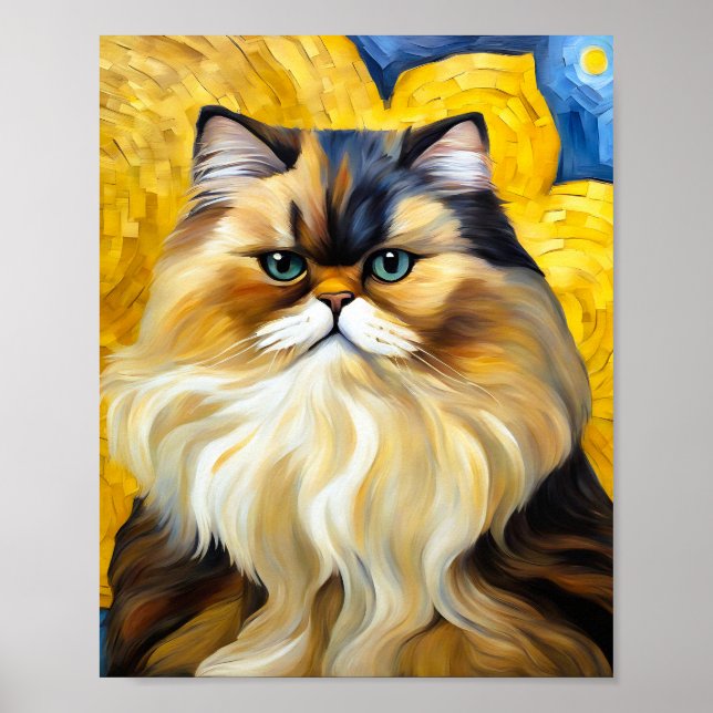 Persian Cat Animal Beauty Colourful Poster (Front)