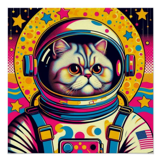 PERSIAN CAT-ASTRONAUT 7 POSTER (Front)