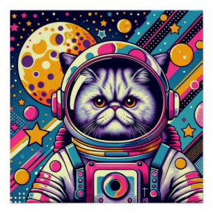 PERSIAN CAT-ASTRONAUT 8 POSTER