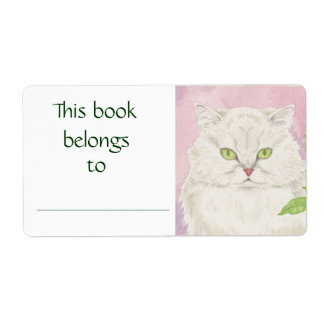 Persian Cat book label