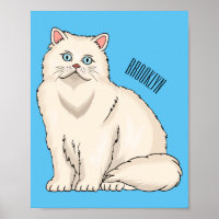 Persian cat cartoon illustration