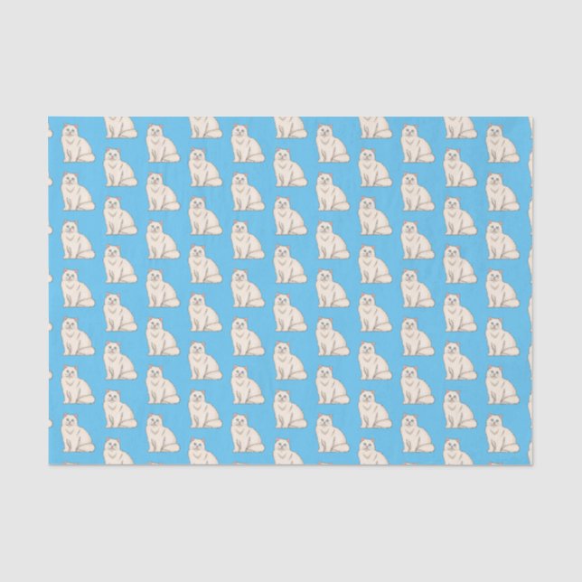 Persian cat cartoon illustration  tissue paper (Front)