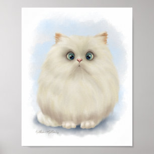 Persian Cat Cartoon Poster
