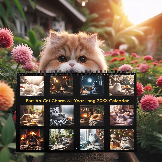  Persian Cat Charm All Year Long 20XX Calendar (Creator Uploaded)