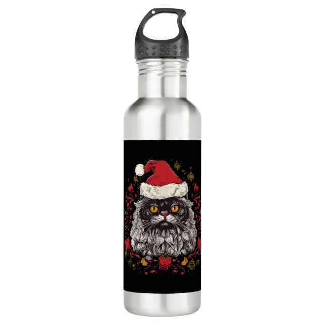Persian Cat Christmas   710 Ml Water Bottle (Front)