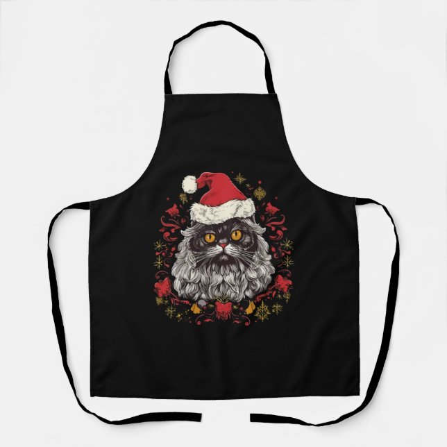 Persian Cat Christmas   Apron (Front)