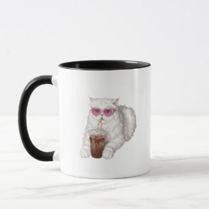 Persian Cat Comfort Colors Shirt, Iced Coffee Cat Mug