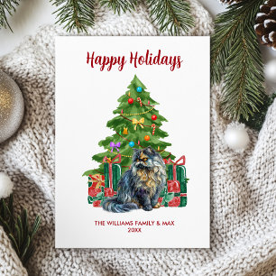 Persian Cat Family Christmas Holiday Card