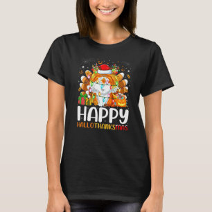 Persian Cat  Halloween Christmas Happy Hallothanks T-Shirt