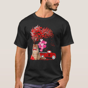Persian Cat Heart Tree Valentine's Day T-Shirt
