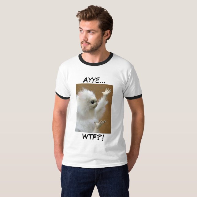 Persian cat meme Ayye WTF shirt (Front Full)