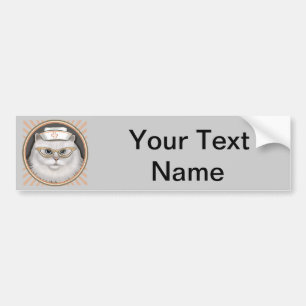 Persian Cat Nurse Bumper Sticker