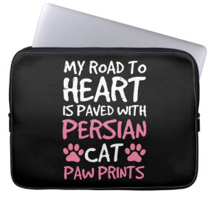 Persian Cat Paw Paws Prints Heart Laptop Sleeve