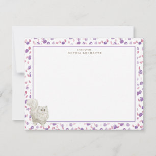 Persian Cat Personalised Stationery Card