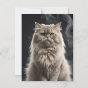 Persian Cat Pet Animal Elegant Dramatic Portrait Card