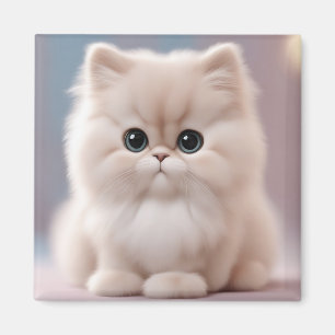Persian Cat Playful Kitten Magnet
