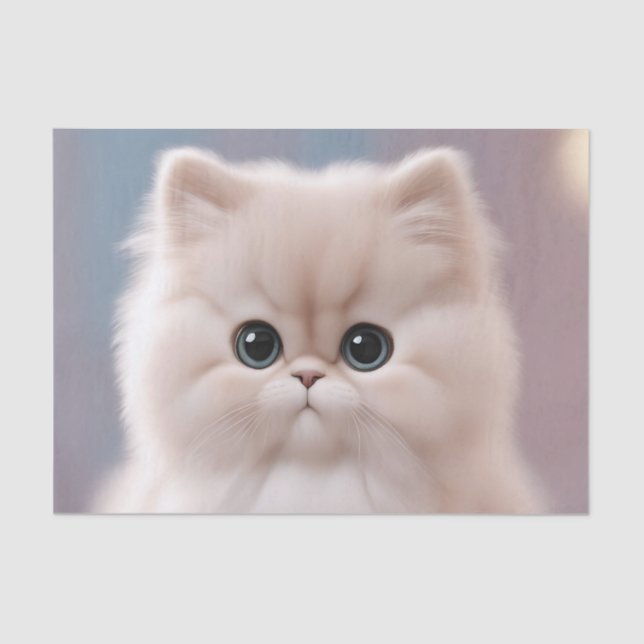 Persian Cat Playful Kitten Tissue Paper (Front)
