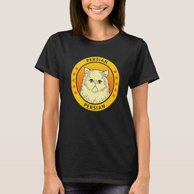 Persian Cat Portrait T-Shirt (Front)