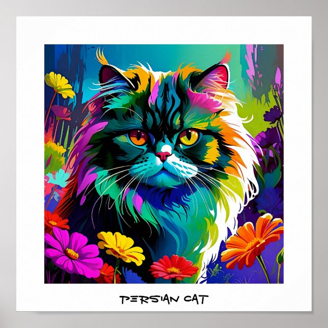Persian cat poster (Front)