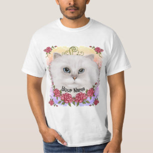 Persian Cat Roses T-Shirt