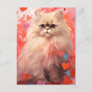 Persian Cat Valentine's day Postcard