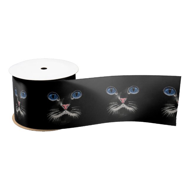 Persian Cat with Blue Eyes  Satin Ribbon (Spool)
