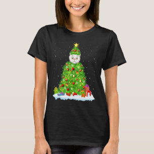 Persian Cat Xmas Lighting Tree Funny Persian Cat C T-Shirt