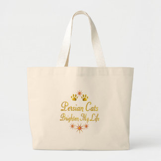 Persian Cats Brighten My Life Large Tote Bag