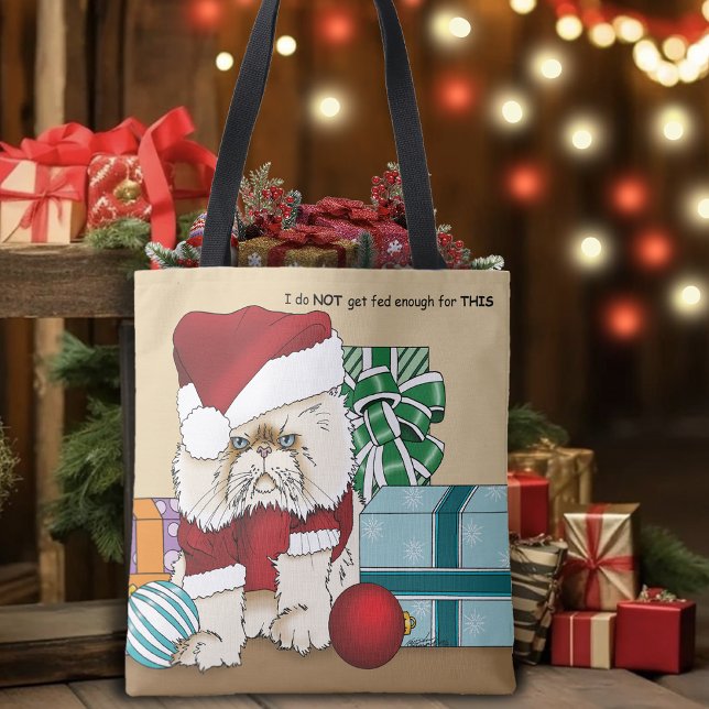 Persian Christmas Cat Tote Bag (Creator Uploaded)