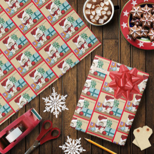 Persian Christmas Cat Wrapping Paper