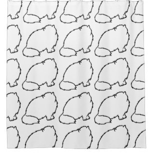 persian colour silhouette shower curtain
