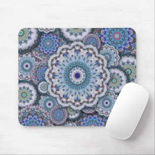 persian damask mosaic flowers mandala chic elegant mouse pad
