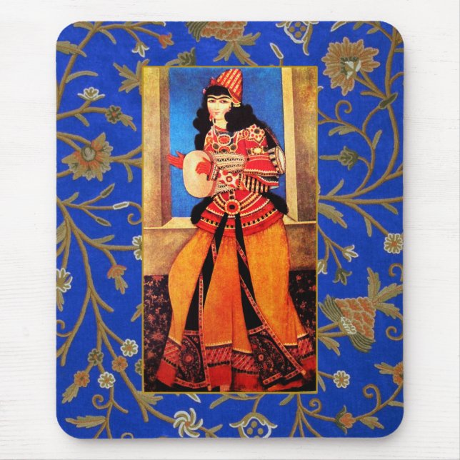 Persian Dancing Girl. Vintage Design Gift Mousepad (Front)
