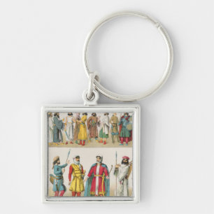 Persian Dress, from 'Trachten der Voelker', 1864 Key Ring