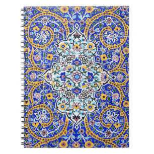 Persian elaborate tiled mural notebook