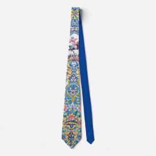 Persian elaborate tiled mural tie