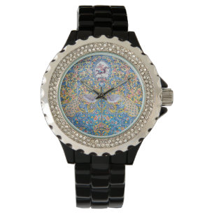 Persian elaborate tiled mural watch